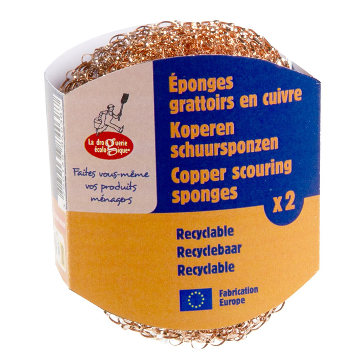 Lot de 2 éponges grattoir en cuivre 2pc x10 Lot de 2 éponges grattoir en cuivre 2pc x10