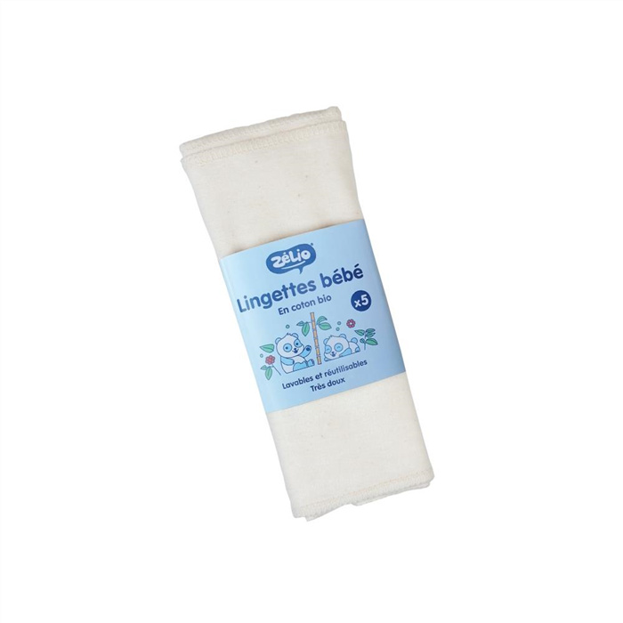 Lot de 5 lingettes bébé lavables 1 p. Lot de 5 lingettes bébé lavables 1 p.