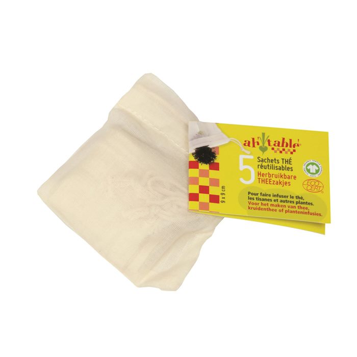 Lot de 5 sachets thé coton bio x10 5 sachets x 10 p. Lot de 5 sachets thé coton bio x10 5 sachets x 10 p.