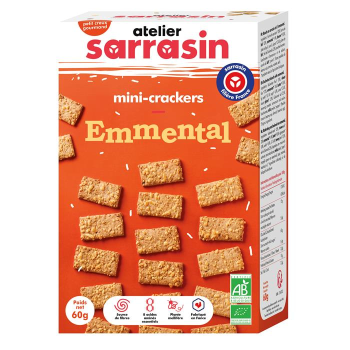 Mini Crackers emmental bio* 60 g Mini Crackers emmental bio* 60 g