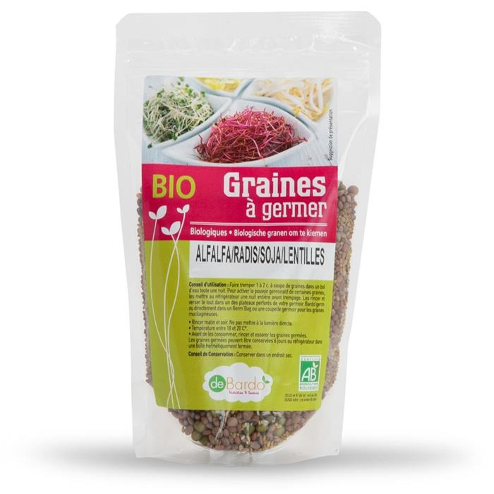 Mixte alfalfa 40%/radis 20%/soja 20%/lentilles 20% 200 g Mixte alfalfa 40%/radis 20%/soja 20%/lentilles 20% 200 g