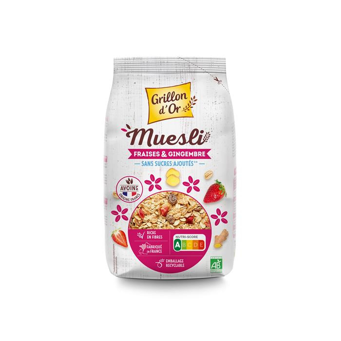 Muesli fraises gingembre 500 g Muesli fraises gingembre 500 g