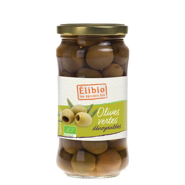 Olives vertes dénoyautées Bio* 350 g