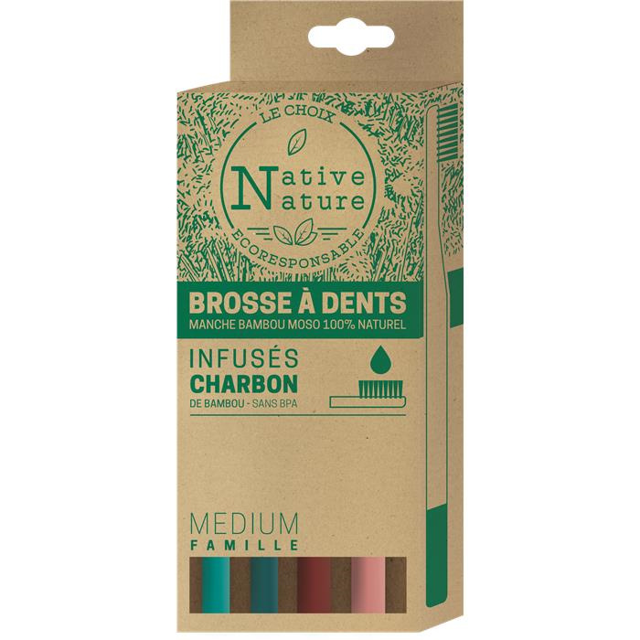 Pack famille de 4 brosses à dents - 2 adultes + 2 enfants pack de 2 x 2 Pack famille de 4 brosses à dents - 2 adultes + 2 enfants pack de 2 x 2