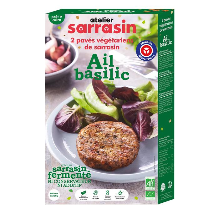 Paves de sarrasin cuisines ail basilic bio* 200 g Paves de sarrasin cuisines ail basilic bio* 200 g