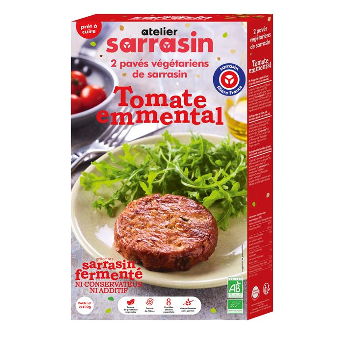 Paves de sarrasin cuisines tomate emmental bio* 200 g Paves de sarrasin cuisines tomate emmental bio* 200 g