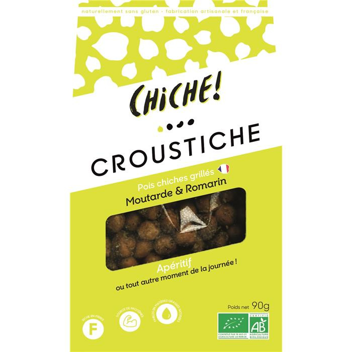 Pois chiches grilles moutarde & romarin bio* 90 g