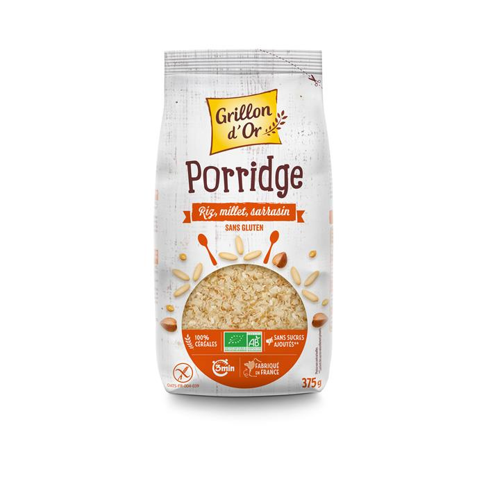 Porridges riz millet sarrasin S.G. 375gr Bio* 375 g Porridges riz millet sarrasin S.G. 375gr Bio* 375 g