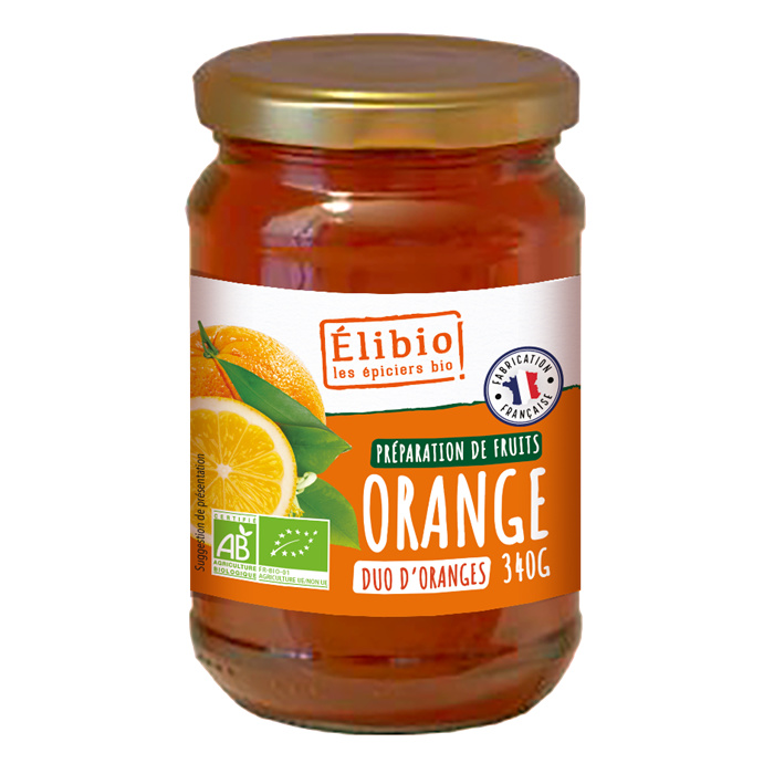 Préparation 3 agrumes, orange clémentine citron Bio* 340 g Préparation 3 agrumes, orange clémentine citron Bio* 340 g