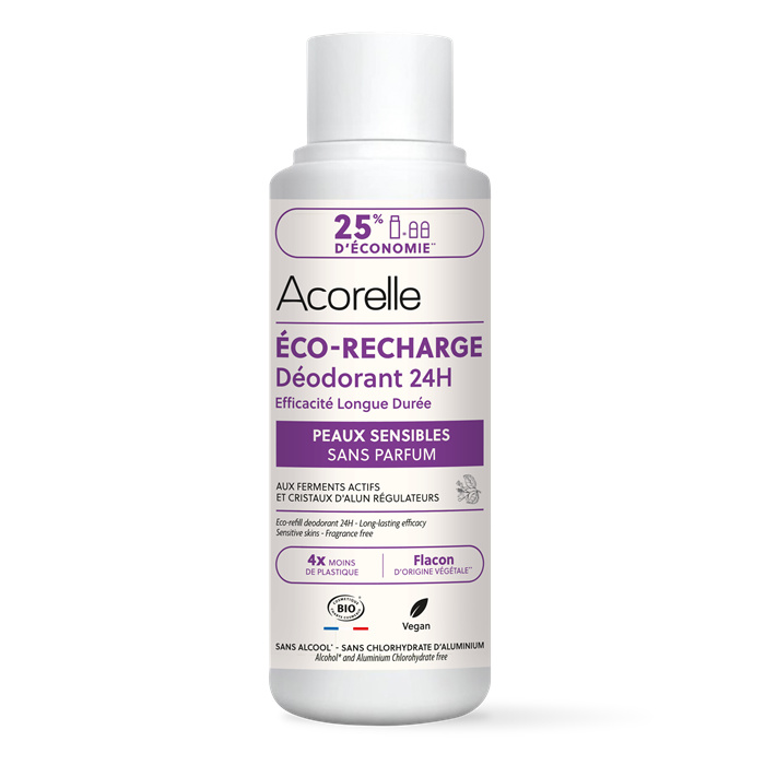 Recharge deodorant roll-on 24h peaux sensibles ** 100 ml Recharge deodorant roll-on 24h peaux sensibles ** 100 ml