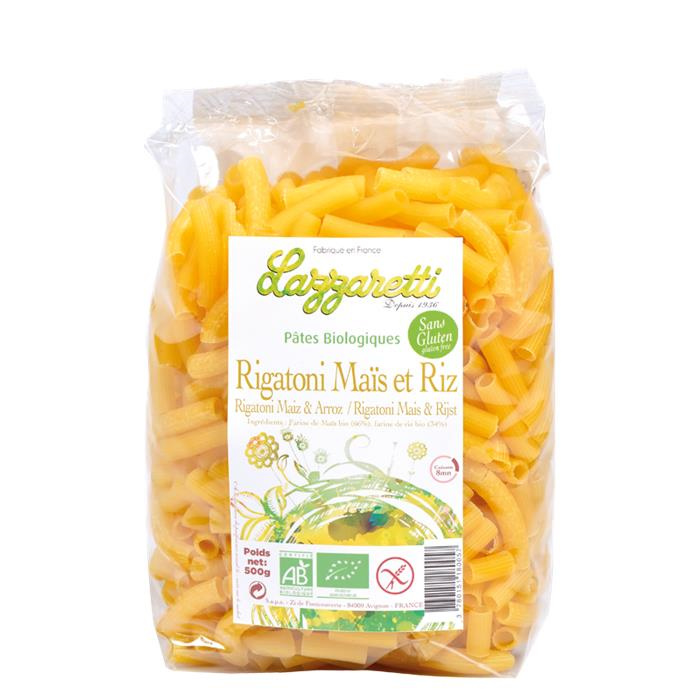 Rigatoni met maïs en rijst bio* 500 g Rigatoni met maïs en rijst bio* 500 g