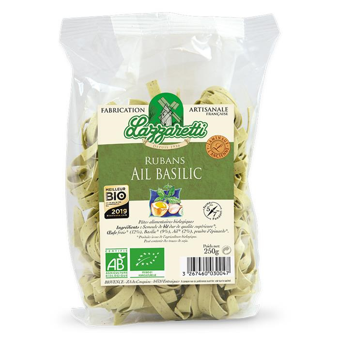 Rubans basilic & ail bio* 250 g Rubans basilic & ail bio* 250 g