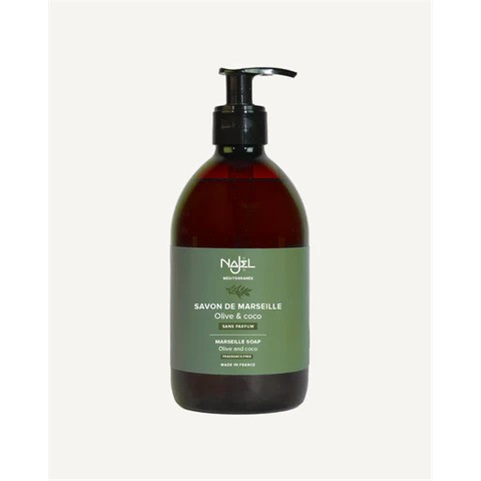 Savon liquide de marseille olive & coco 500 ml Savon liquide de marseille olive & coco 500 ml