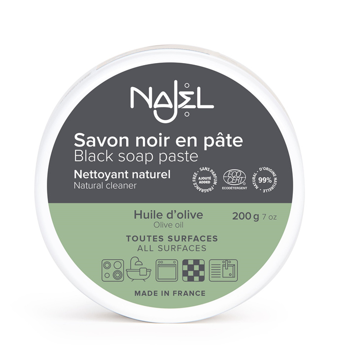 Savon noir en pâte 100% olive bio* nettoyant naturel 200gr