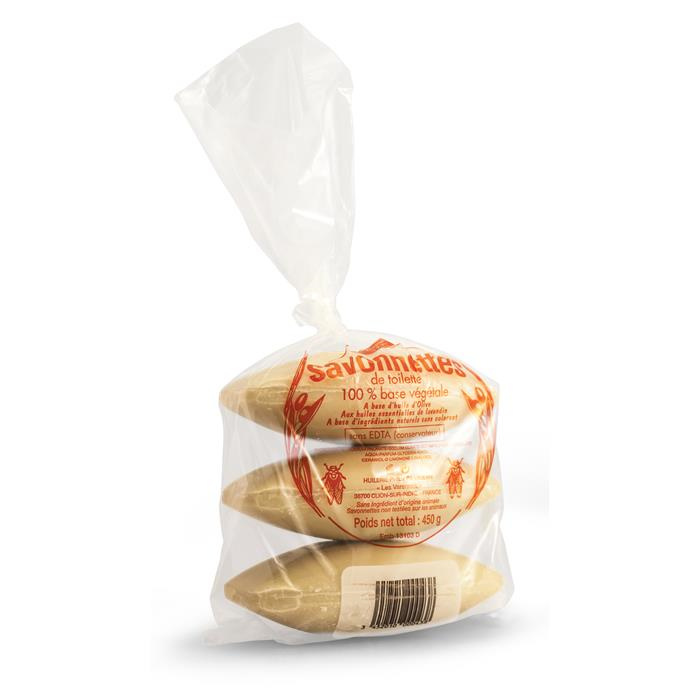 Savonettes olive parfum lavandin 3 x 150 g Savonettes olive parfum lavandin 3 x 150 g