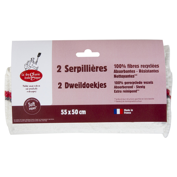 Serpillèes recyclées 2 PC 2 PC Serpillèes recyclées 2 PC 2 PC