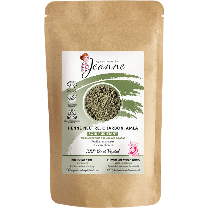 Soin purifiant – henné neutre, charbon, amla 100 g Soin purifiant – henné neutre, charbon, amla 100 g