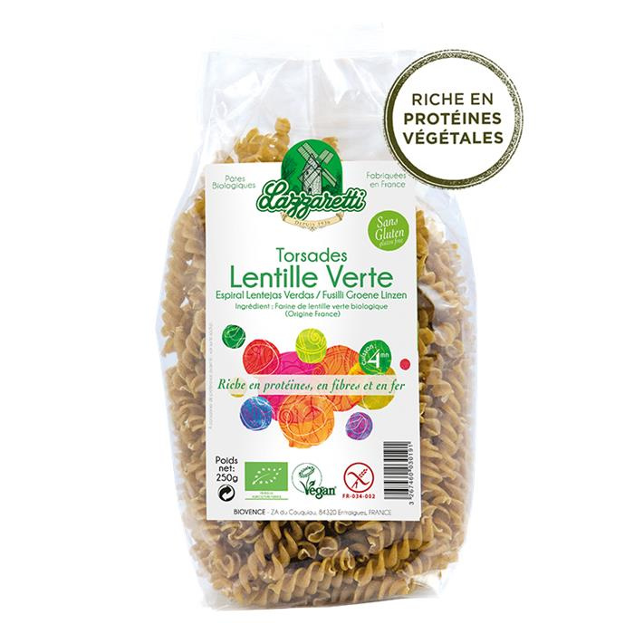 Spirelli met groene linzen bio* 250 g Spirelli met groene linzen bio* 250 g