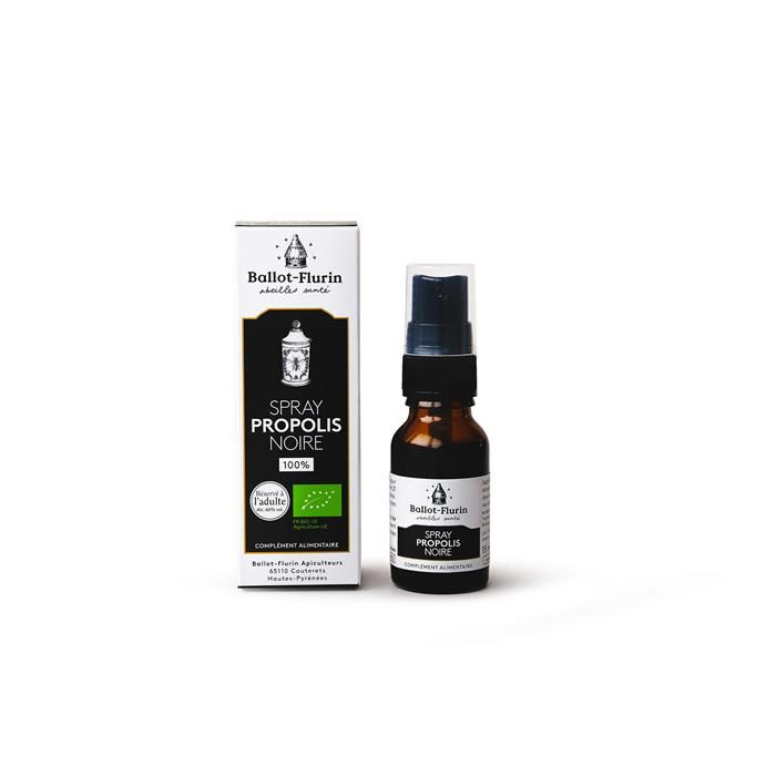 Spray propolis noire & alcool bio* 15 ml Spray propolis noire & alcool bio* 15 ml