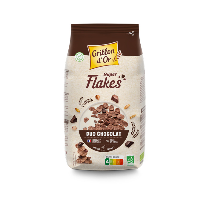 Super flakes duo chocolat bio* 375 g Super flakes duo chocolat bio* 375 g
