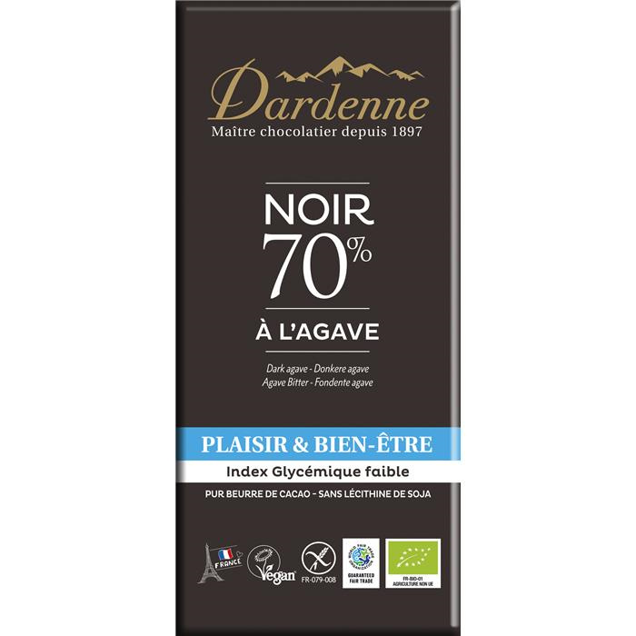 Tab. choc. Noir agave 100 g