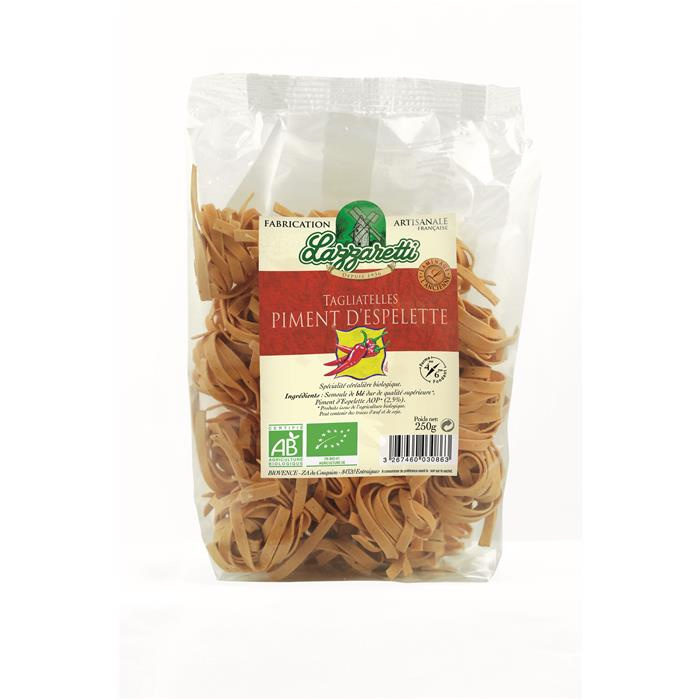 Tagliatelle met Espelette peper bio* 250 g Tagliatelle met Espelette peper bio* 250 g
