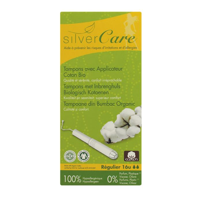 Tampon en coton bio - régulier avec applicateur 16 u Tampon en coton bio - régulier avec applicateur 16 u