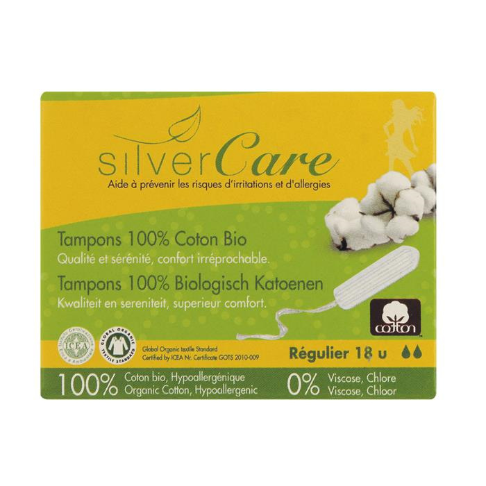Tampon en coton bio - régulier sans applicateur 18 u Tampon en coton bio - régulier sans applicateur 18 u
