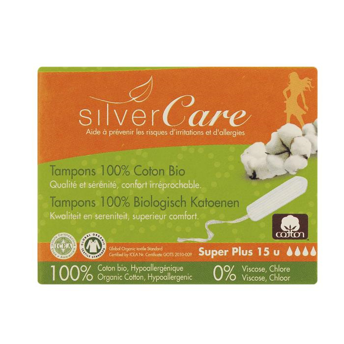 Tampon en coton bio - super plus sans applicateur 15 u Tampon en coton bio - super plus sans applicateur 15 u