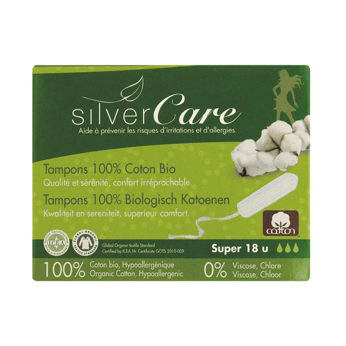 Tampon en coton bio - super sans applicateur 18 u