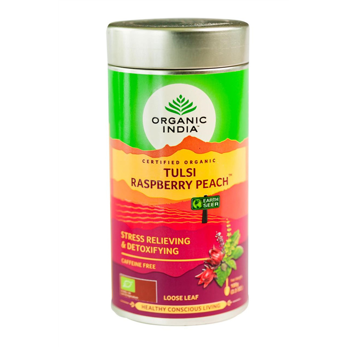 Tulsi Raspberry Peach Vrac bio* 100 g Tulsi Raspberry Peach Vrac bio* 100 g