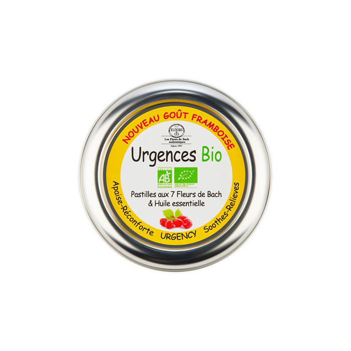 Urgences bio* framboise - 12 boîtes 45g + présentoir 12 box Urgences bio* framboise - 12 boîtes 45g + présentoir 12 box