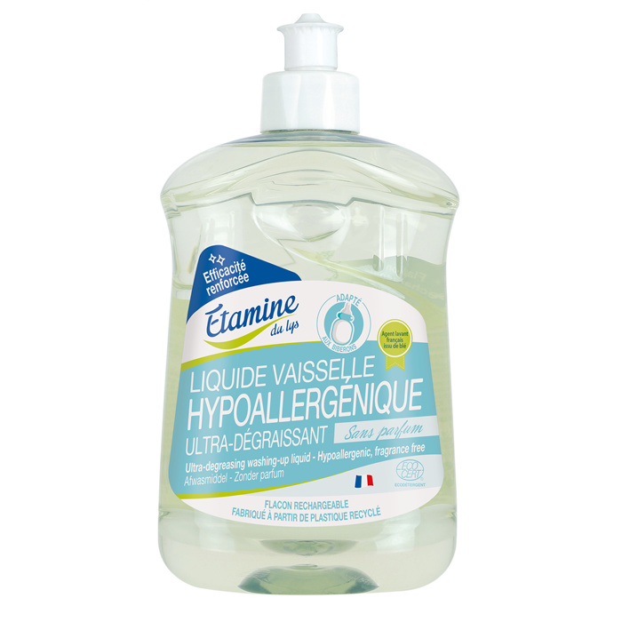 Vaisselle main hypoallergenique sans parfum Ultra Dégraissant 500 ml