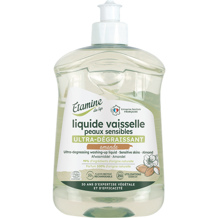 Vaisselle main ultra dégraissant amande 500 ml Vaisselle main ultra dégraissant amande 500 ml