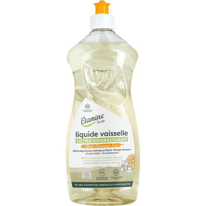 Vaisselle main ultra dégraissant  fleur d'oranger 1 L Vaisselle main ultra dégraissant  fleur d'oranger 1 L