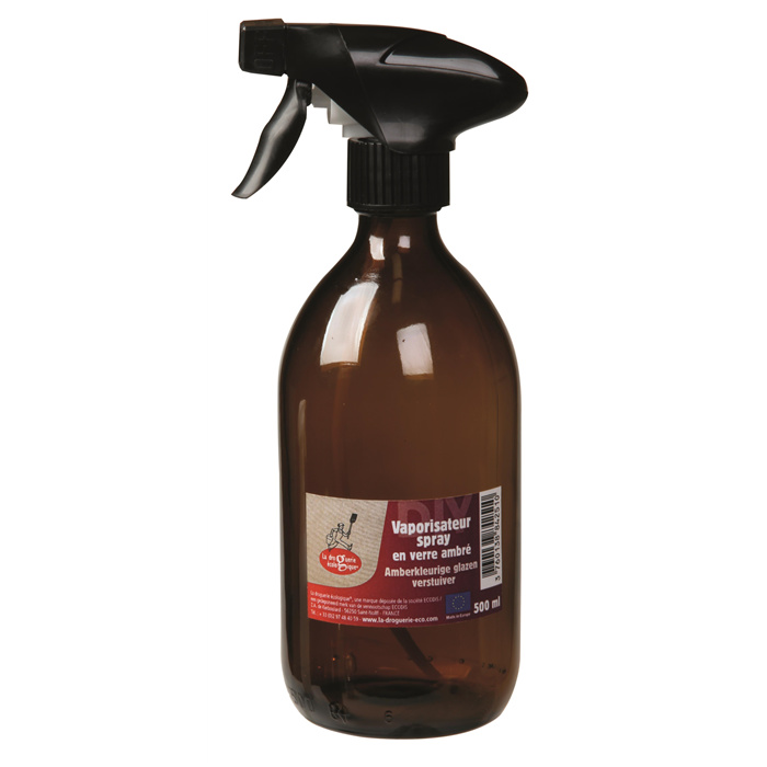 Vaporisateur spray en verre ambré 500 ml Vaporisateur spray en verre ambré 500 ml