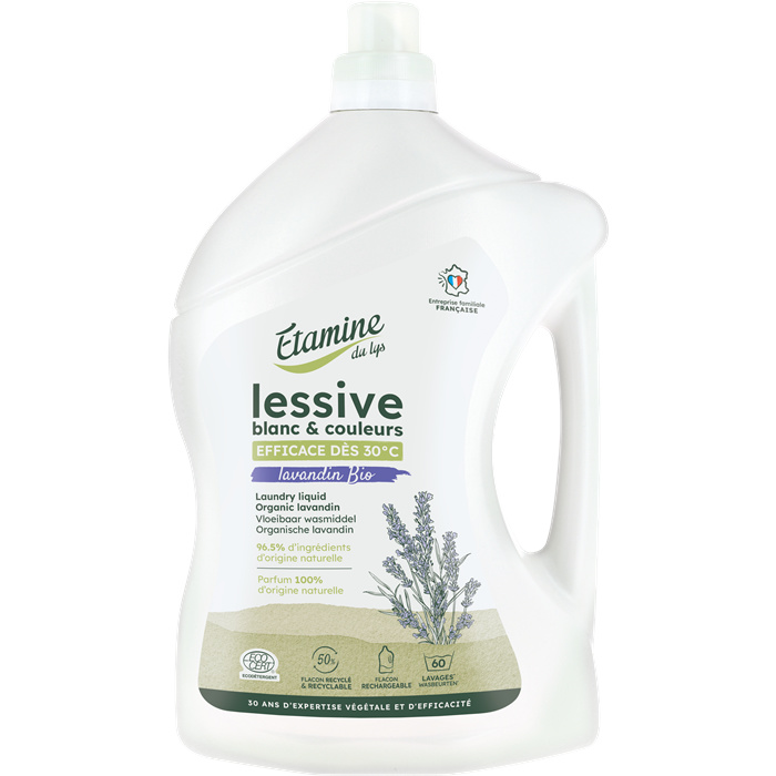 Vloeibaar wasmiddel wit en kleuren Lavendel bio* 3 L Vloeibaar wasmiddel wit en kleuren Lavendel bio* 3 L