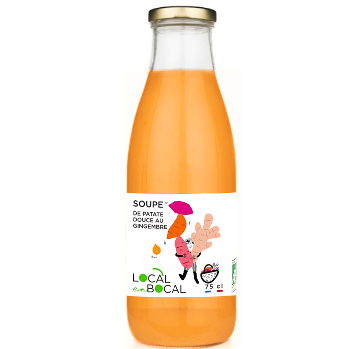 Zoete aardappelsoep met gember bio* 75 cl Zoete aardappelsoep met gember bio* 75 cl